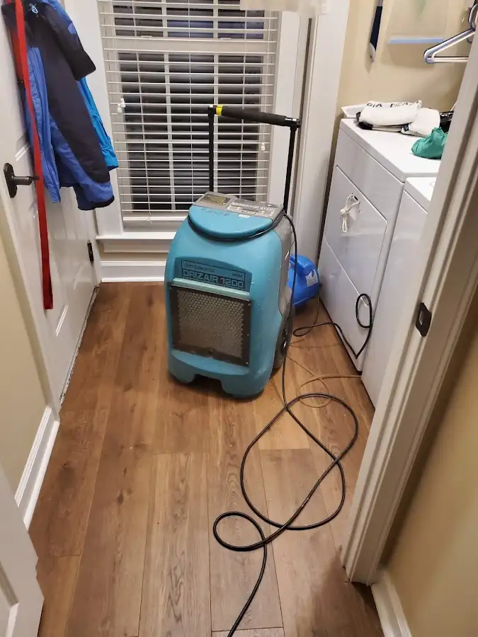 Commercial dehumidifier deployed for Flood Damage Cleanup in Newport